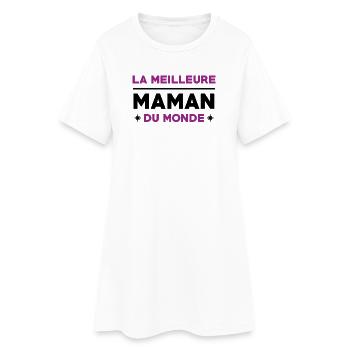 La meilleure maman du monde - fête des mères - Robe T-shirt Femme - blanc - Devant