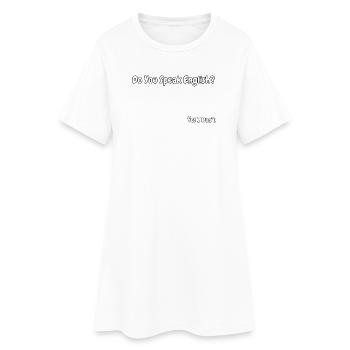 Conception drôle de blagues en anglais - Robe T-shirt Femme - blanc - Devant