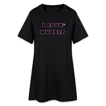 L’amour de soi, je m’aime moi-même - Robe T-shirt Femme - noir - Devant