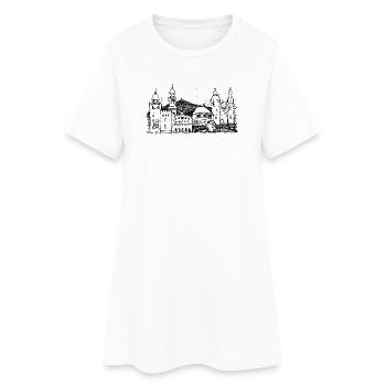 Görlitz Skyline - Frauen T-Shirt-Kleid - Weiß - Vorne