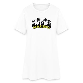 Malibu Skyline - Robe T-shirt Femme - blanc - Devant