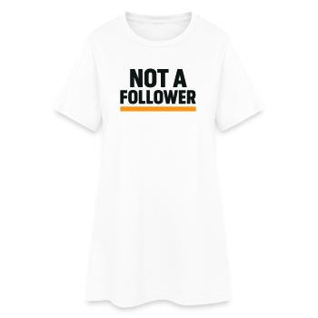 Ne Pas Suivre Le Groupe Style Anticonformiste - Robe T-shirt Femme - blanc - Devant