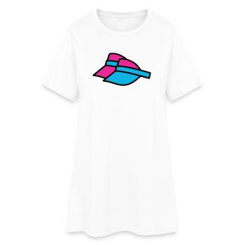 Visières Rétro des Sun Visors des années 90 - Robe T-shirt Femme - blanc - Devant