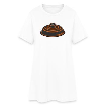 Grill Lid BBQ Smoker Grillmeister Father's Day - Women’s T-Shirt Dress - white - Front