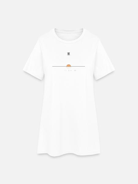Still Horizon schwarz - Frauen T-Shirt-Kleid - Weiß