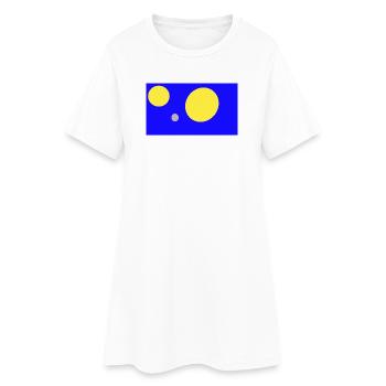 Géométrie bleue : Cercles - Robe T-shirt Femme - blanc - Devant