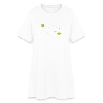 Neon Lines Cross Lines Play of Colors - Women’s T-Shirt Dress - white - Front