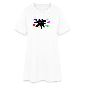 Couleurs de vie : Éclaboussures de peinture - Robe T-shirt Femme - blanc - Devant