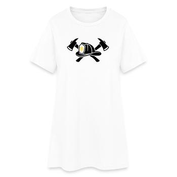 Casque de pompier Aexte Graphic - Robe T-shirt Femme - blanc - Devant