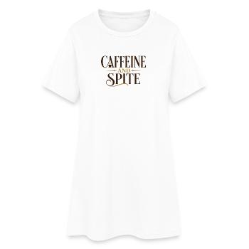 Caféine et rancune - Robe T-shirt Femme - blanc - Devant