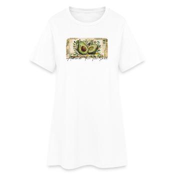 Avocat - Robe T-shirt Femme - blanc - Devant