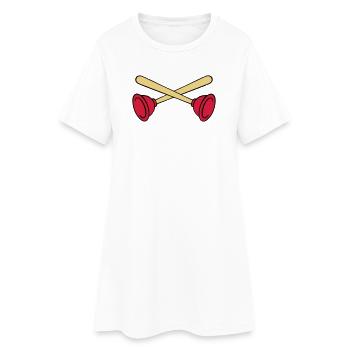 Pömpel crossed - Frauen T-Shirt-Kleid - Weiß - Vorne