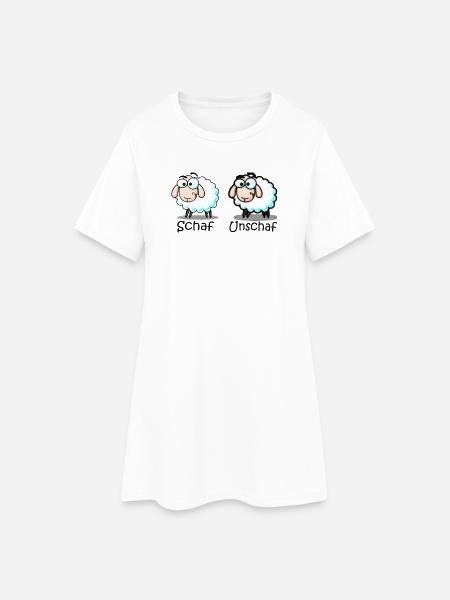 mouton - Robe T-shirt Femme - blanc