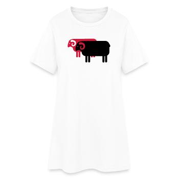 sheep - Women’s T-Shirt Dress - white - Front