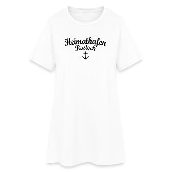 Heimathafen Rostock - Frauen T-Shirt-Kleid - Weiß - Vorne