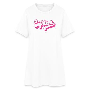 Dix-huit filles de 18e anniversaire Femmes 18 ans - Robe T-shirt Femme - blanc - Devant