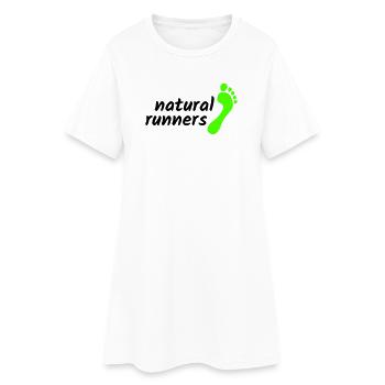 barfuß natural runners 2023 landscape 2-zeilig - Frauen T-Shirt-Kleid - Weiß - Vorne