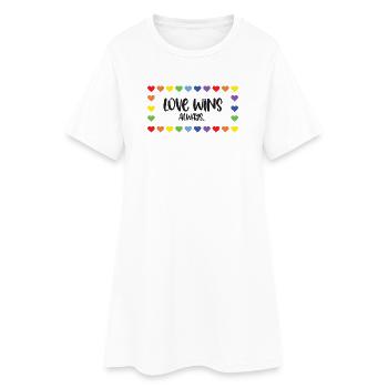 LGBT Pride Month - Love Wins. Always. - Women’s T-Shirt Dress - white - Front