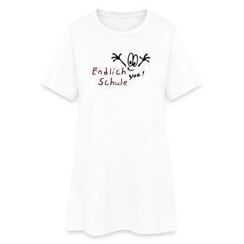 Schule yes - Frauen T-Shirt-Kleid - Weiß - Vorne