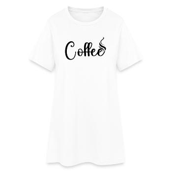 Café - Robe T-shirt Femme - blanc - Devant