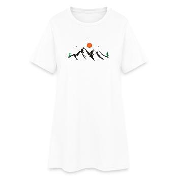 Montagnes - Robe T-shirt Femme - blanc - Devant