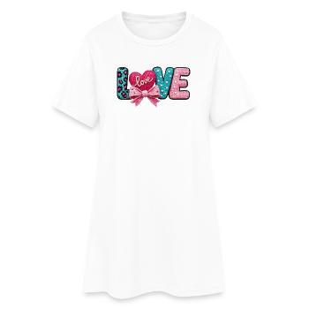 Amour Amour Cœur Amour Arc Pastel Romantique - Robe T-shirt Femme - blanc - Devant