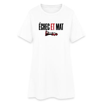 Victoire Échec et Mat Roi Renversé Style Moderne - Robe T-shirt Femme - blanc - Devant
