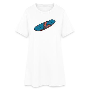 Skateboard Deck Urban Street - Robe T-shirt Femme - blanc - Devant