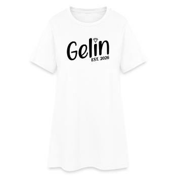 Mariage turc 2026 Gelin - Robe T-shirt Femme - blanc - Devant