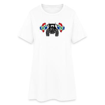 Groningen_Tractor_Pride - Frauen T-Shirt-Kleid - Weiß - Vorne