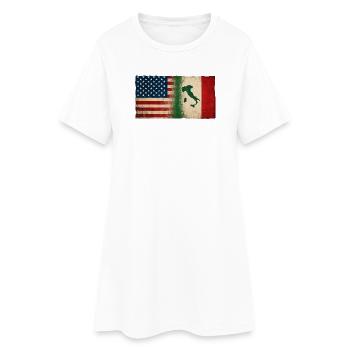 Italiens Fier Identité Amitié États-Unis Italie - Robe T-shirt Femme - blanc - Devant