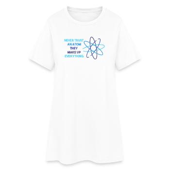 Chemielehrer Chemie Chemiker Atom - Frauen T-Shirt-Kleid - Weiß - Vorne