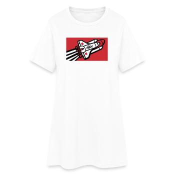Graffiti graphique de la navette spatiale - Robe T-shirt Femme - blanc - Devant