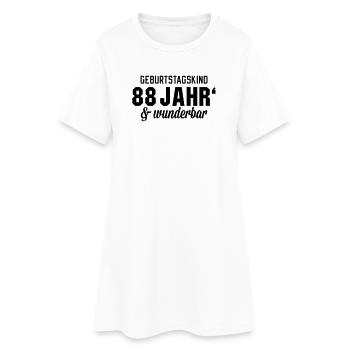 Geburtstagskind 88 wunderbar - Frauen T-Shirt-Kleid - Weiß - Vorne