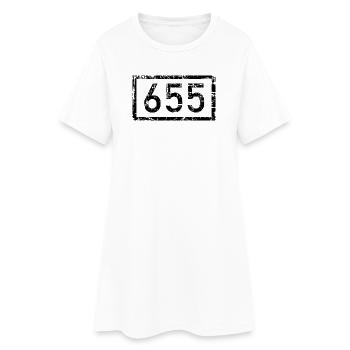 Rheinkilometer 655 Bonn am Rhein (Vintage) - Frauen T-Shirt-Kleid - Weiß - Vorne