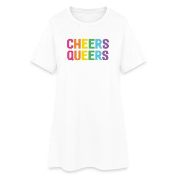 LGBTQ Cheers Queers - Robe T-shirt Femme - blanc - Devant