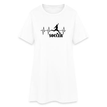 football football pouls coeur football - Robe T-shirt Femme - blanc - Devant