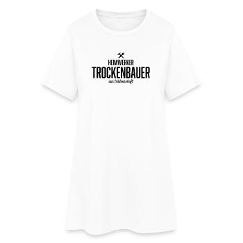 Heimwerker Trockenbauer - Frauen T-Shirt-Kleid - Weiß - Vorne