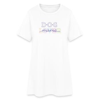 Amoureuse des chiens et maman - Robe T-shirt Femme - blanc - Devant