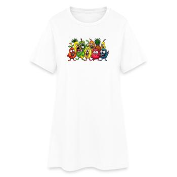 Fruits fous - Robe T-shirt Femme - blanc - Devant