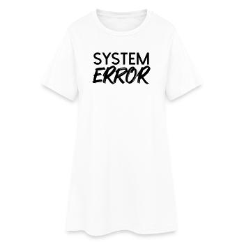 Systemfehler  - Frauen T-Shirt-Kleid - Weiß - Vorne