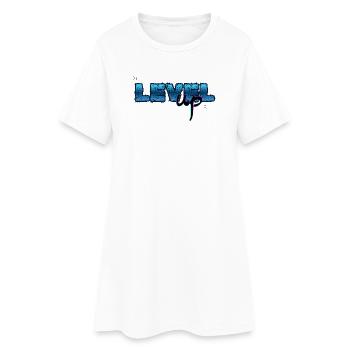 Level Up, Geburtstag  - Frauen T-Shirt-Kleid - Weiß - Vorne