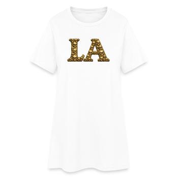 Crâne d’Or, LA - Robe T-shirt Femme - blanc - Devant