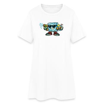 Éclaboussure d’été du bloc de glace - Robe T-shirt Femme - blanc - Devant