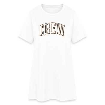 Crew Outline - Women’s T-Shirt Dress - white - Front