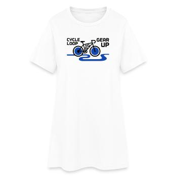 Boucle cycliste Motivation Gear Up - Robe T-shirt Femme - blanc - Devant