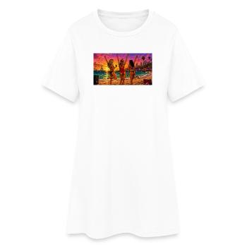 Ocean Mood - Women’s T-Shirt Dress - white - Front