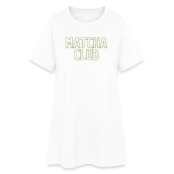 Matcha Club Logo - Frauen T-Shirt-Kleid - Weiß - Vorne