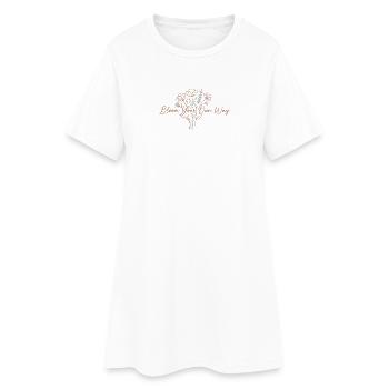 Fleuris sur ton propre chemin - Robe T-shirt Femme - blanc - Devant