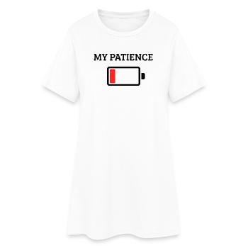 Meine Geduld ist leer - Frauen T-Shirt-Kleid - Weiß - Vorne
